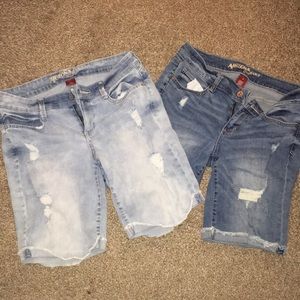 Arizona denim board shorts distressed